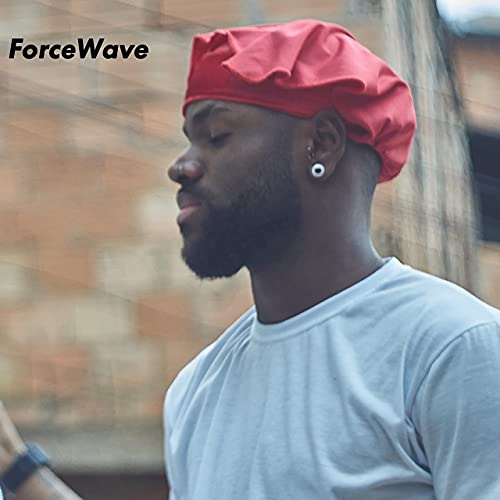 ForceWave Red Velvet Durag for Men & Women 360 Wave Cap - Stylish Hair Wrap