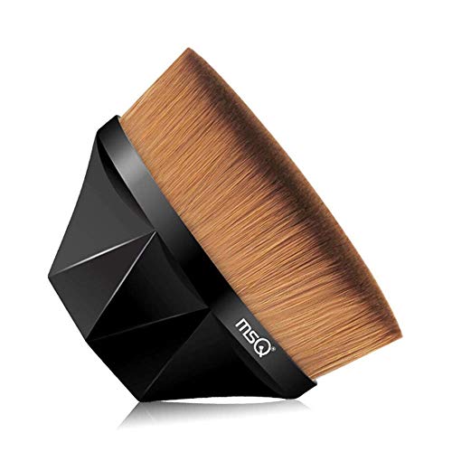 MSQ Foundation Brush with Case - Soft Synthetic Hair, Black