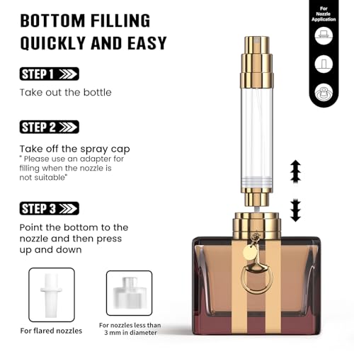 8ML Refillable Travel Perfume Atomizer - White Leather Spray Bottle