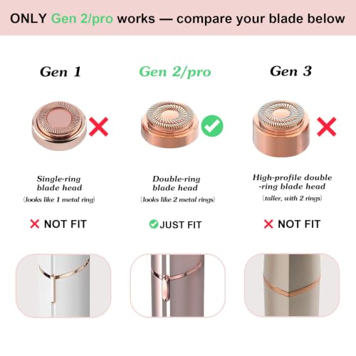 tuokiy Gen 2 Replacement Heads for Flawless Finishing Touch 2-Pack