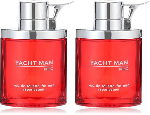 Myrurgia Yacht Man Red Eau De Toilette Spray for Men 3.4 Fl Oz Pack of 2 - Casual Masculine Fragrance