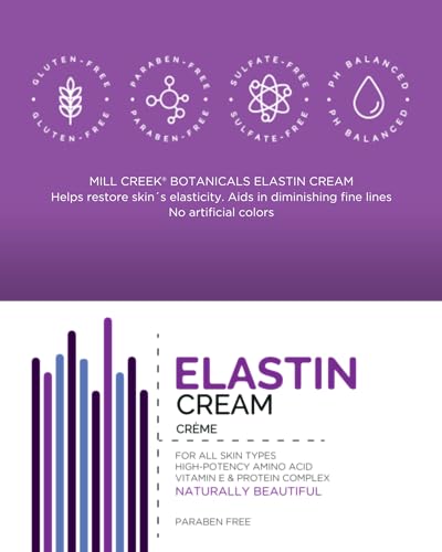 Mill Creek Botanicals Elastin Cream - 4 oz for Skin Hydration