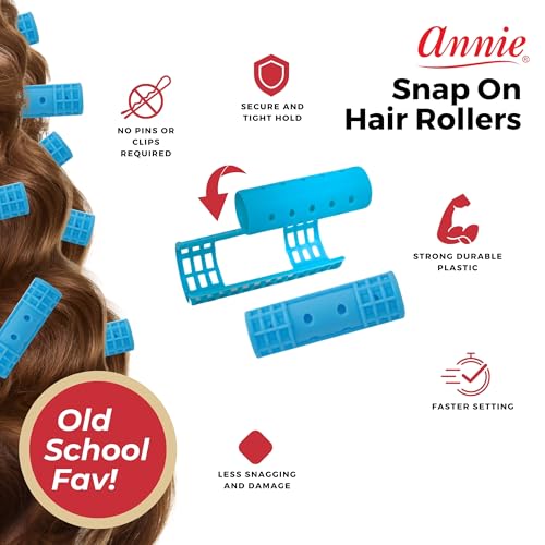 Annie 1/2 Inch Snap-On Magnetic Hair Rollers - 14 Count