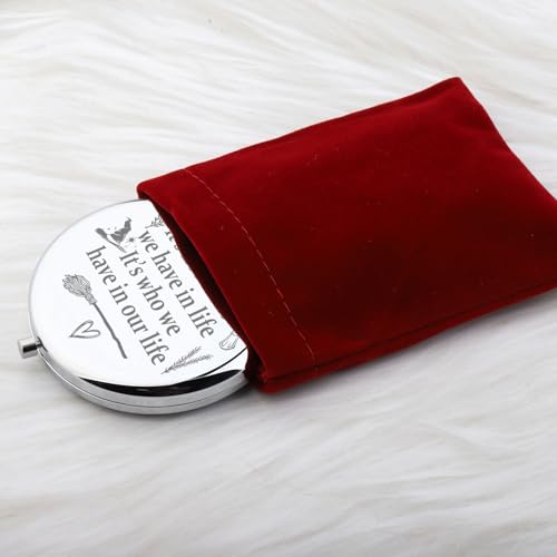 Witch Sister Stainless Steel Makeup Mirror - 2.5 Inch Pocket Mirror