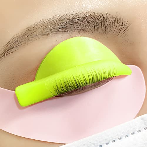 PERMANIA 10Pcs Silicone Lash Perm Pads for C & D Curl Eyelash Lift, Reusable Soft Eyelash Curling Rods, Yellow