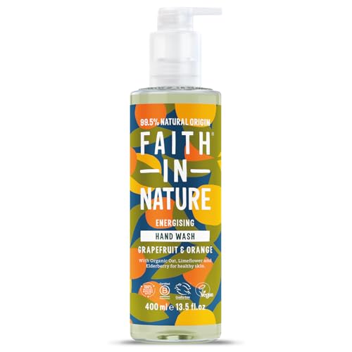 Faith in Nature Grapefruit & Orange Hand Wash 13.5 fl oz – Organic & Vegan, Grapefruit & Orange