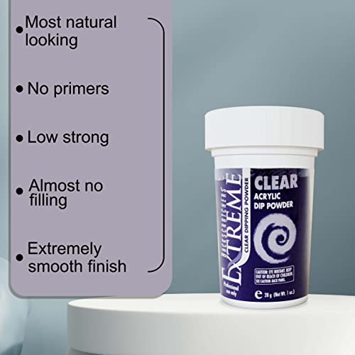 BACKSCRATCHERS Clear Acrylic Dipping Powder 1 oz. for Nails - Ultra-Fine, Quick Dry