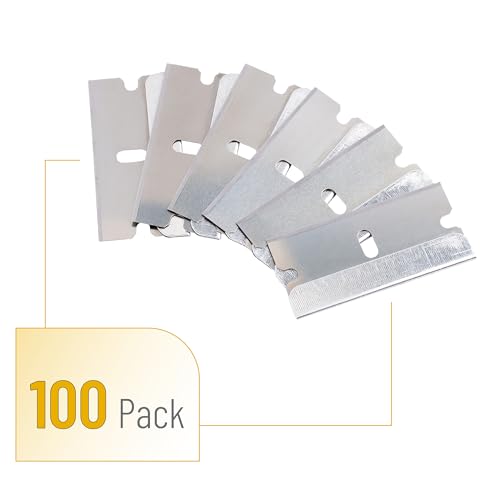 Bates Single Edge Razor Blades - 100 Pack, Premium Steel