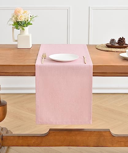 Wracra 13x48 Inch Linen Table Runner - Rustic Burlap Decor