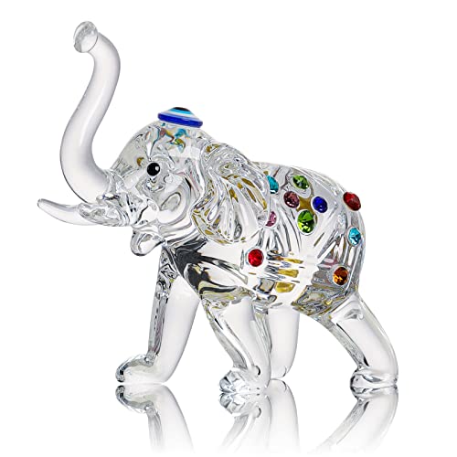 LONGWIN Crystal Elephant Figurine - Lucky Trunk Up Home Decor
