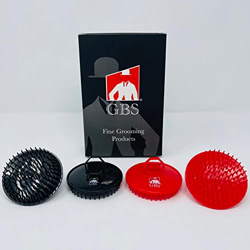 G.B.S Scalp Exfoliator 4 Pack - Shampoo Brush & Scrubber for Dandruff & Hair Care - Red & Black Variants