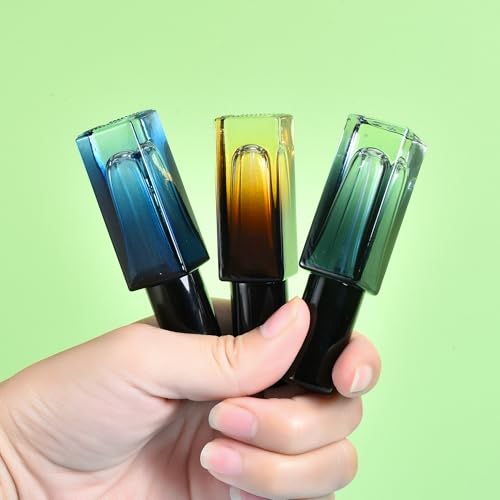 Yikimyfo 3Pcs Travel Refillable Perfume Bottles 5ML Blue Green Brown Leak-Proof