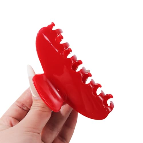 Cherry Red Acetate Hair Claw Clip – Durable French Style Hair Accessory
