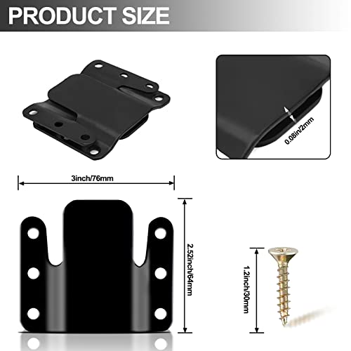 DEEPDREAM Sectional Couch Connectors Clips - 8 Pcs Metal Sofa Connectors with Screws