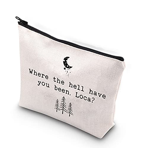 Where The Hell Have You Been Loca Canvas Makeup Bag, Zipper Pouch