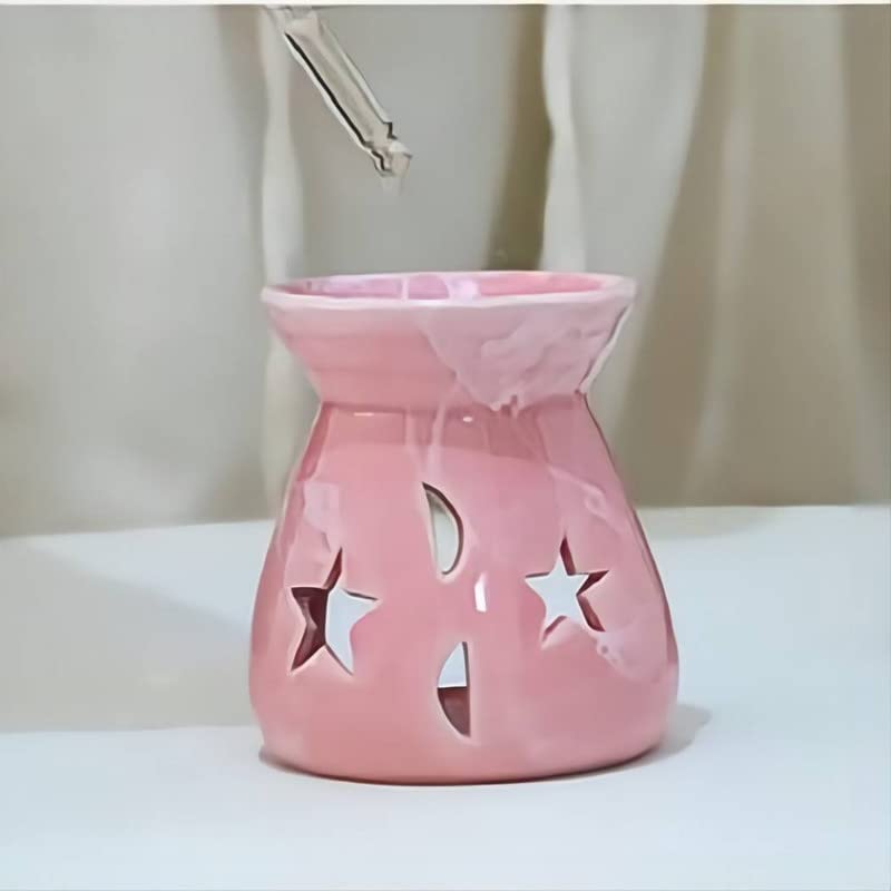 Pink Ceramic Essential Oil Burner & Tealight Candle Holder