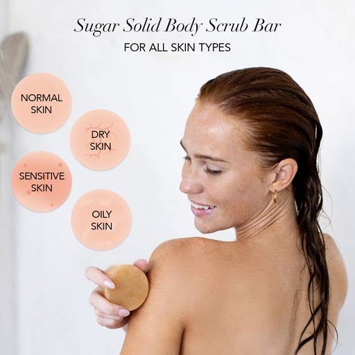 Kitsch Exfoliating Sugar Body Scrub Bar & Eco-Friendly Body Exfoliator