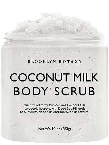 Brooklyn Botany Brown Sugar & Coconut Milk Scrub Set - 2 x 10 oz Exfoliating Body & Face Scrubs