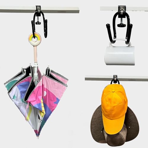 AUXPhome Portable Desk Mount Hooks - 2 Pack Heavy-Duty Hangers