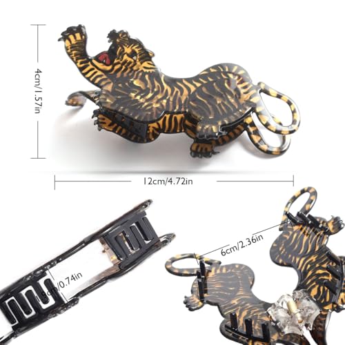 Tiger Claw Clip for Women - Cute Animal Hair Accessory