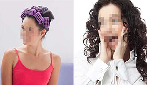 8 Pcs Plastic Hair Curlers for Women and Ladies - Salon & Home Use