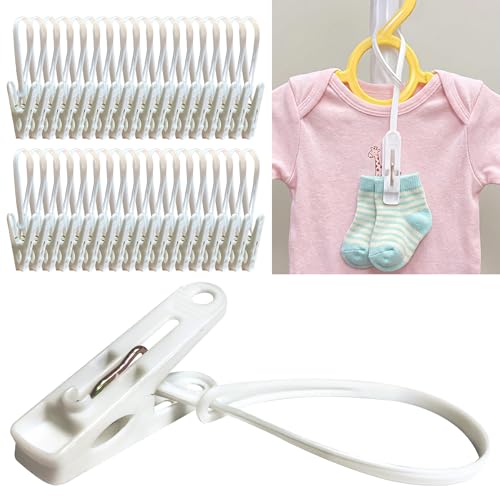 HA SHI Baby Clothes Clips 36 Pack - Non-Slip Hanger Organizer