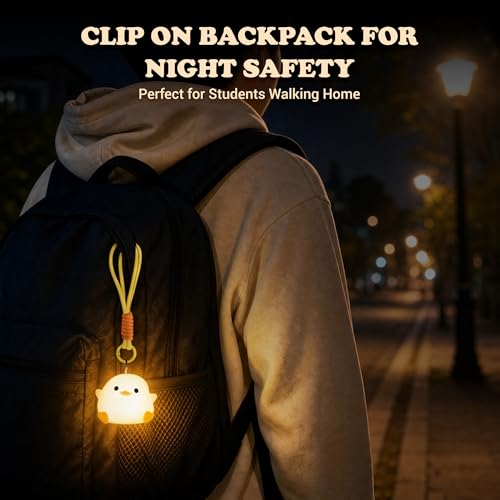 Mini Duck Night Light - 8 Color Changing Silicone Lamp for Kids