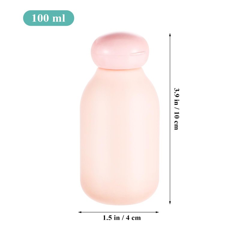 Healeved Travel Bottles 4-Pack 3.93 Inch Refillable Plastic Toiletry Containers for Shampoo Lotion Travel Size Squeeze Bottles Portable Leak-Resistant
