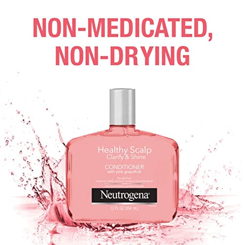 Neutrogena Clarify & Shine Conditioner for Oily Hair & Scalp, Pink Grapefruit, 3-Pack