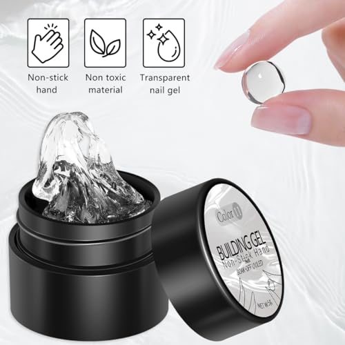 Fcozpjk 2PCS Clear 3D Sculpting Gel Kit for Nail Art