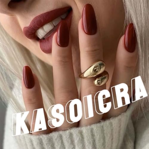 KASOICRA Style ET18 Short Square Heart Star Nail Set - Nude Fake Press On Nails for Women Menicure