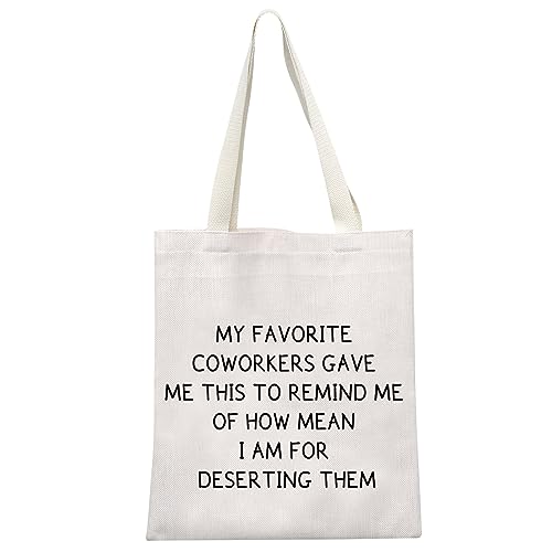 Favorite Coworkers Tote - Moving Away Gift for Work Bestie Makeup Bag