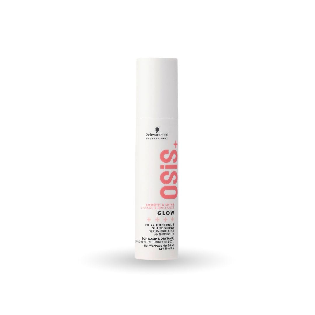 OSiS+ Glow Anti-Frizz Shine Serum for Hair 1.69 oz | Lightweight, Light-Hold Formula | Frizz Control, and Humidity Protection