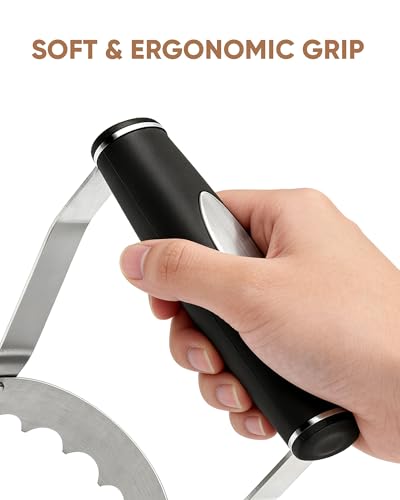 Vosturdy Ergonomic Stainless Steel Hand Chopper - 3 Inch Manual Vegetable & Nut Cutter