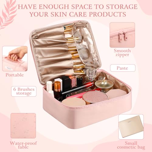 Pink Spa Gift Basket for Women - Birthday & Relaxation Set with Cosmetic Bag & Facial Tools