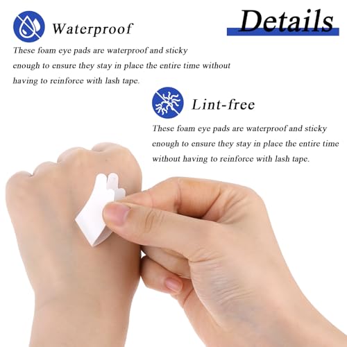 100 Pairs Non-Lint Foam Eye Pads for Lash Extensions