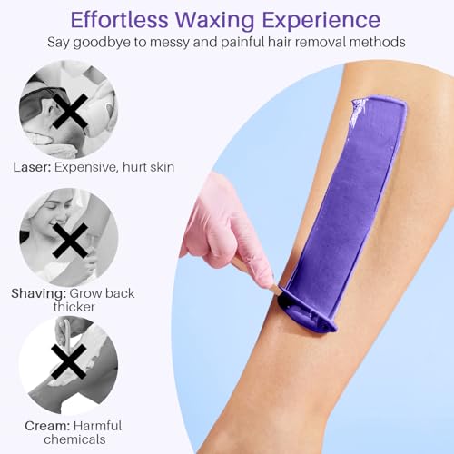 BLITZWAX Lavender Hard Wax Beads 16 Ounce for Sensitive Skin