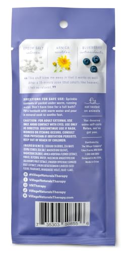 Village Naturals Therapy Comfort Concentrated Mineral Bath Soak Blueberry Citrus 2 oz (Pack of 12)