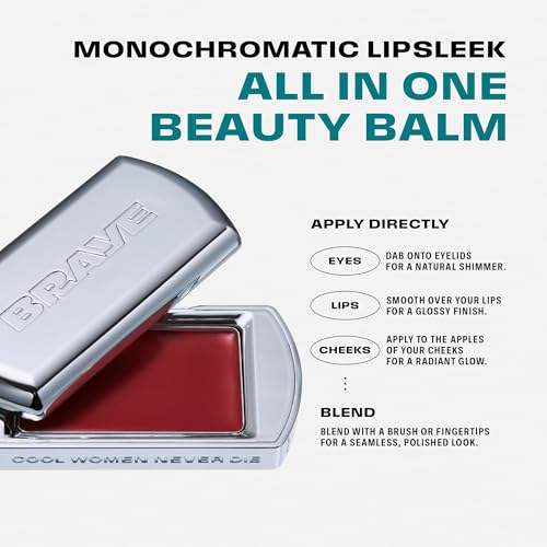 BRAYE LIPSLEEK 2-in-1 Vegan Cream Blush and Hydrating Lip Balm - Clear