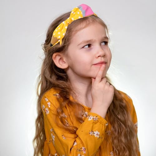 Cute Yellow Pencil Headband for Girls - Polka Dot Hair Accessory