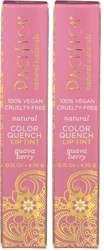 Pacifica Color Quench Tinted Lip Balm Set - Guava Berry, Vegan Moisturizer