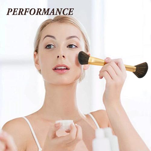 Brush Master 5-Piece Travel Makeup Brush Set with Portable Leather Pouch