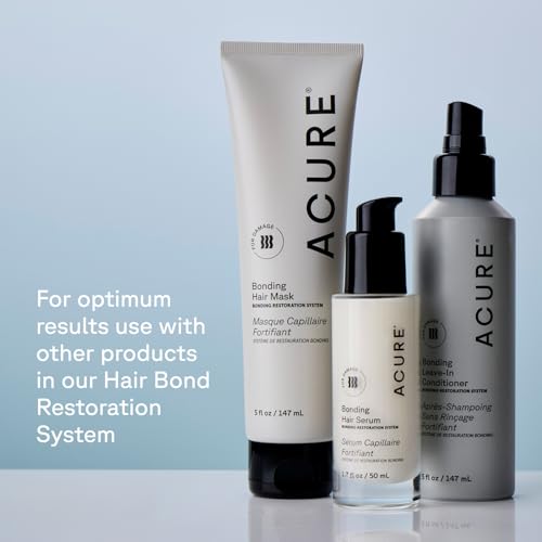Acure Bonding Leave-In Conditioner - Leave in Conditioner Spray for Women & Men, Moisture Treatment to Repair Dry, Damaged, Color Treated Hair, Protect & Smooth Straight, Curly, & Wavy Hair - 5 fl oz
