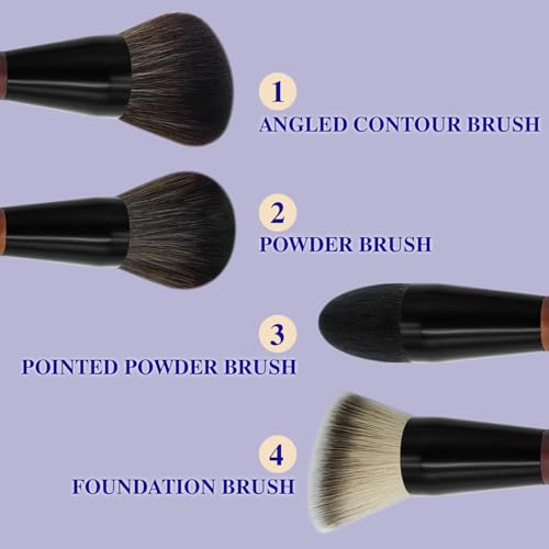 2 Pcs Double Ended Foundation Brush Set for Flawless Makeup