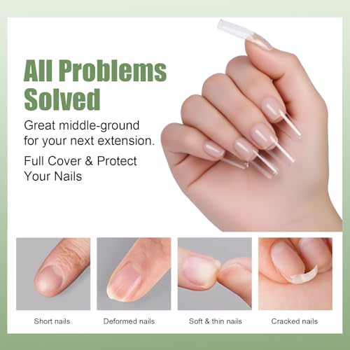 504pcs Professional Soft Gel Nail Tips - Clear Acrylic Press-On Nails
