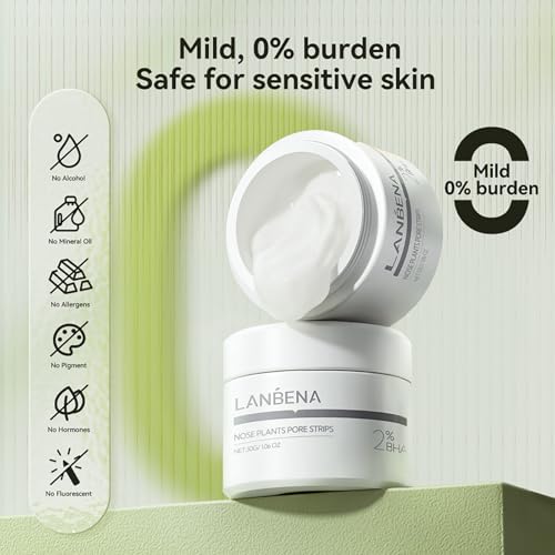 LANBENA 2.0 Blackhead Remover Mask with 60 Strips - Deep Pore Cleansing