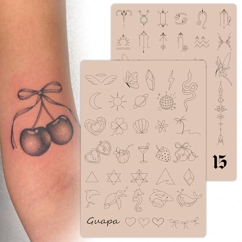 Guapa 1.5mm Tattoo Practice Skin - Double-Sided Silicone Pad, 3 Pack