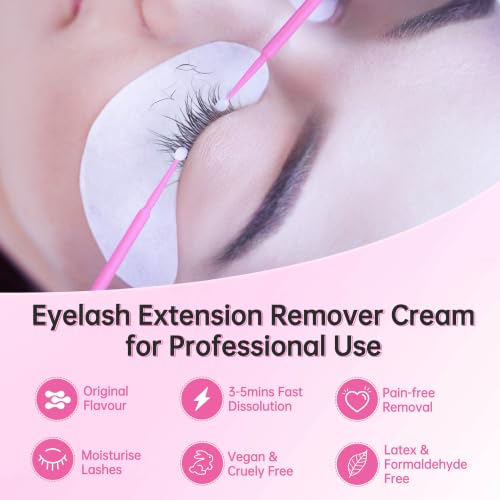 Beauty7 White Eyelash Extension Remover Cream Safe Fast Dissolving 5g