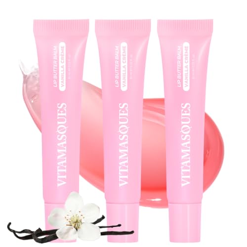 Vitamasques Vanilla Creme Lip Butter Balm Pack of 3 - Hydrating Peptide Treatment