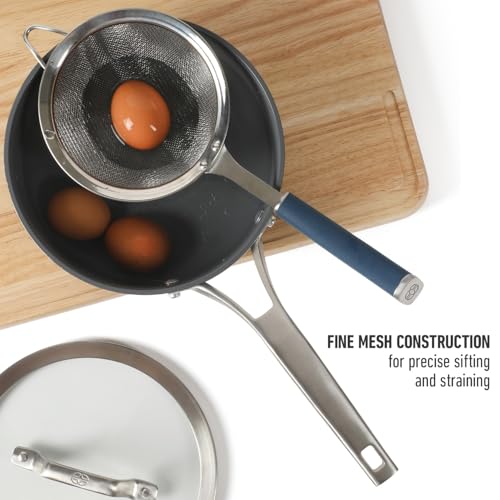 Calphalon Edge Stainless Steel Strainer with Rubber Handle